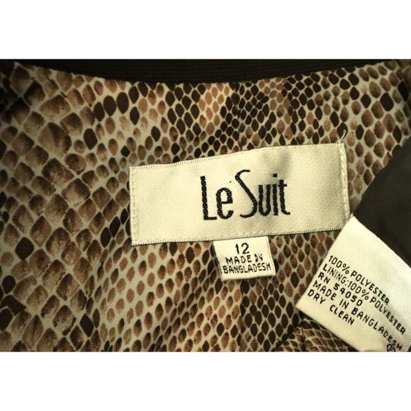 Le Suit Brown Pant Suit Bootcut Straight Wide Leg Corporate Business Work 12 - Picture 7 of 8